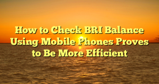 How to Check BRI Balance Using Mobile Phones Proves to Be More Efficient