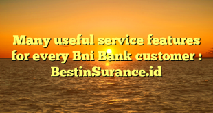 Many useful service features for every Bni Bank customer : BestinSurance.id