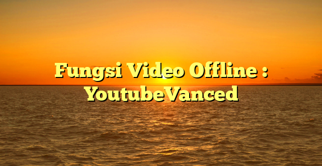 Fungsi Video Offline : YoutubeVanced